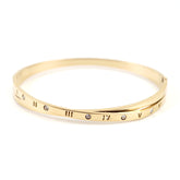 Cross Crystal Bangles Bracelets Roman Numerals Design Jewelry