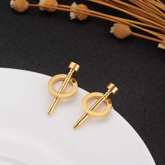 Stainless Steel Woman Nail Stud Earrings Charming Earring Wedding Engagement Jewelry - Guangzhou Mingshixuan Jewellery CO.,Ltd