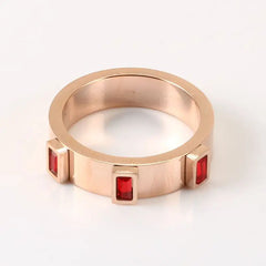 CZ Ring Wedding Party Classic Red Crystal Charming Finger Rings Luxury Jewelry - Guangzhou Mingshixuan Jewellery CO.,Ltd