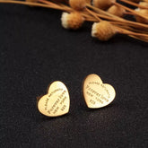 Love Heart Stud Earring Gold Plating Earrings Luxury Jewelry Party Wedding Fashion Stainless Steel Accessory - Guangzhou Mingshixuan Jewellery CO.,Ltd