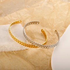Gold Plated Chain Spherical Ball Bangles Adjustable Bracelet