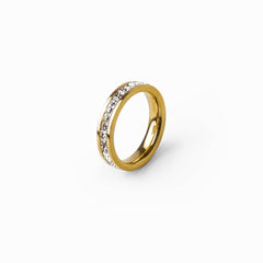 Monaco CZ Iced Ring - Gold