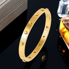 Cuff Bangles Round Charm Ball Bracelets Fashion Stainless Steel Jewelry Gifts - Guangzhou Mingshixuan Jewellery CO.,Ltd