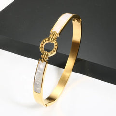 White Shell Roman Numeral Bangles & Bracelets Jewelry - Guangzhou Mingshixuan Jewellery CO.,Ltd