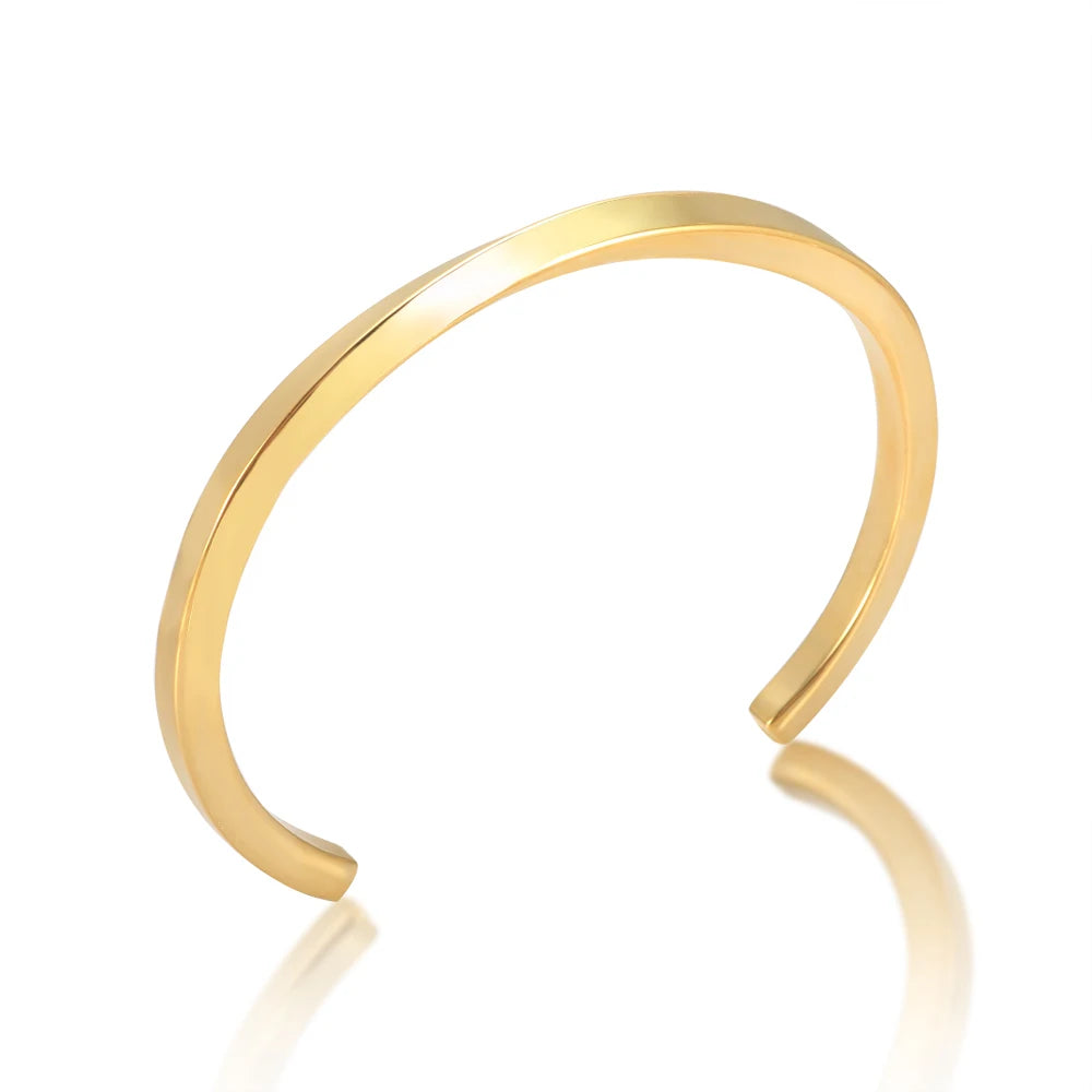 C Shape Open Cuff Bangle Twist Bracelet Lover Jewelry - Guangzhou Mingshixuan Jewellery CO.,Ltd