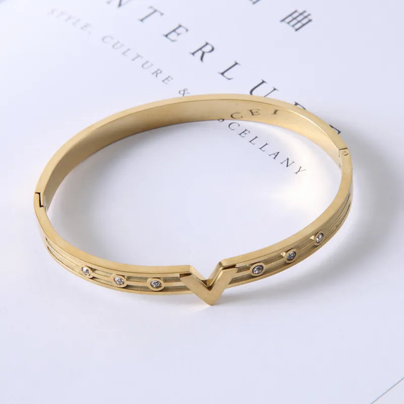 Letter Crystal Charm Wedding Bangle Jewelry Bracelet Gifts - Guangzhou Mingshixuan Jewellery CO.,Ltd