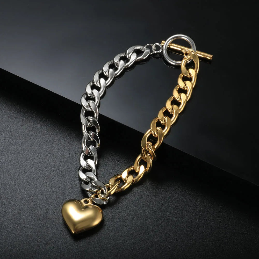 High Quality Heavy Cuban Chain Bracelet (Gold Golor | Silver Color ) - Guangzhou Mingshixuan Jewellery CO.,Ltd