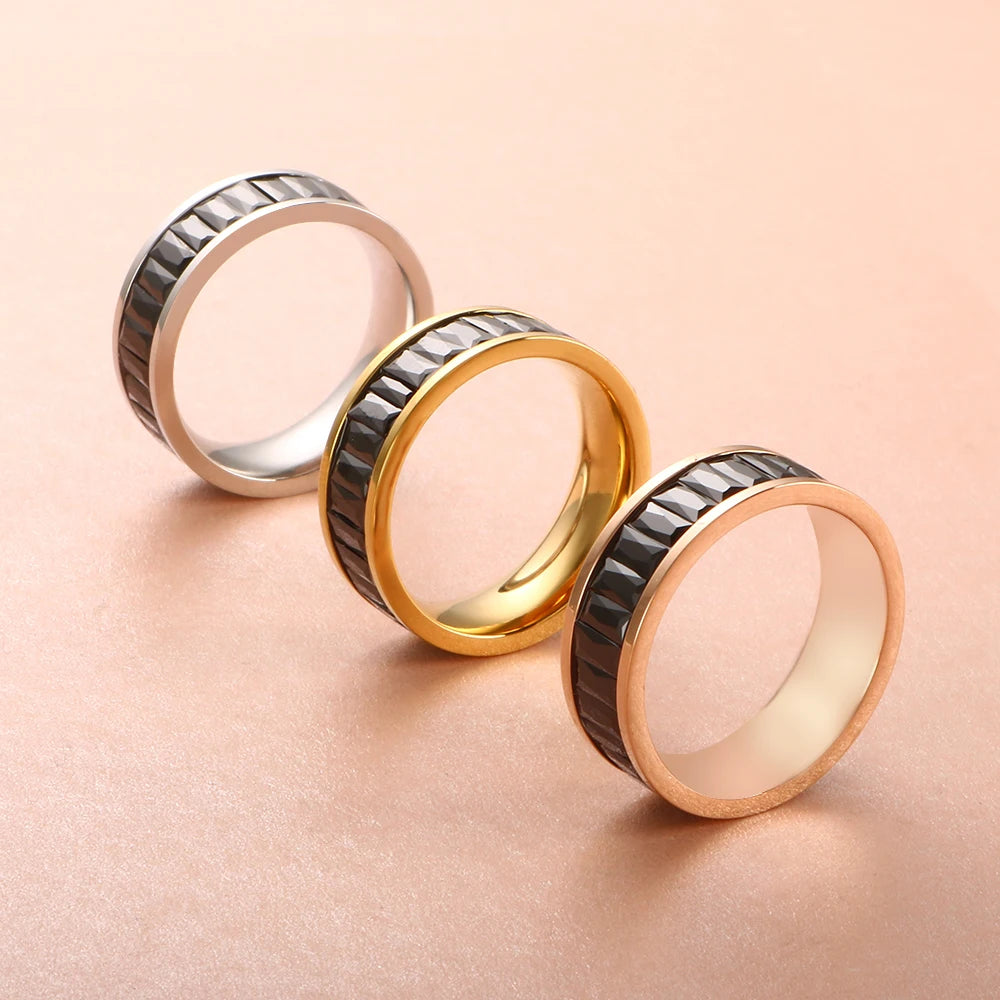 Square Rhinestone Rings CNC Elegant Finger Jewelry - Guangzhou Mingshixuan Jewellery CO.,Ltd