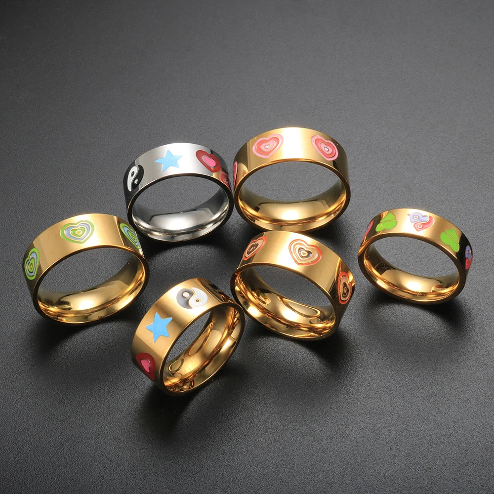 Multi Color Oil Dripping Bracelet Bangle Love Ring Heart Jewelry - Guangzhou Mingshixuan Jewellery CO.,Ltd