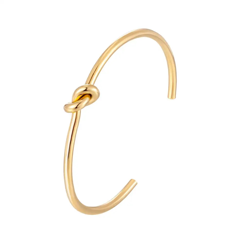 Luxury Circular Knot Bangles Cuff Bracelets Gold Color Jewelry - Guangzhou Mingshixuan Jewellery CO.,Ltd