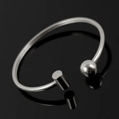 Luxury Round Ball Open Cuff Bracelets Couple Gifts - Guangzhou Mingshixuan Jewellery CO.,Ltd