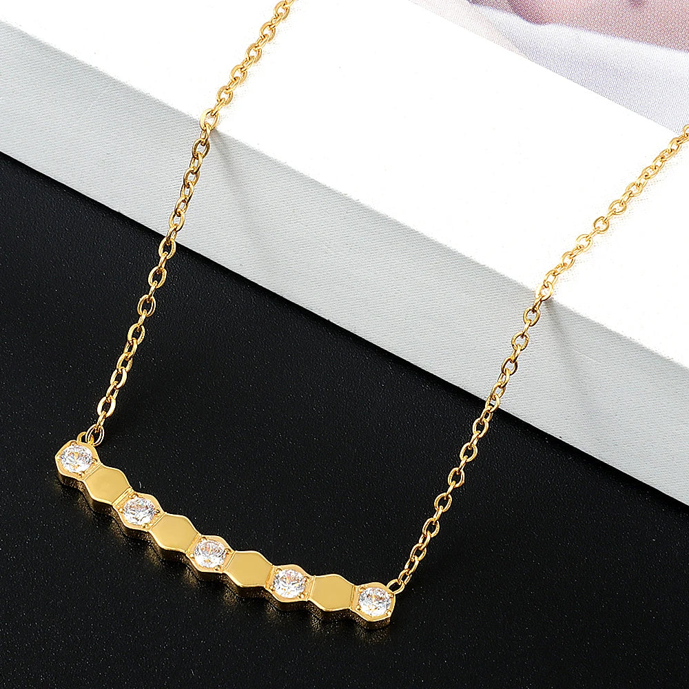 Necklace Gold Color Necklace Wedding Party Fsashion Jewelry