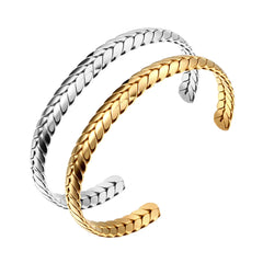 Cuff Bangle Lover Bracelet Stainless Steel Wheat Ears Charming Jewelry Wedding Party Gift - Guangzhou Mingshixuan Jewellery CO.,Ltd