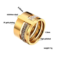 Rings for Woman Men Stones and Crystals Ring Luxury Jewelry Gift