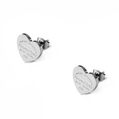 Love Heart Stud Earring Gold Plating Earrings Luxury  Jewelry Party Wedding Fashion Stainless Steel Accessory - Guangzhou Mingshixuan Jewellery CO.,Ltd