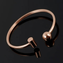 Luxury Round Ball Open Cuff Bracelets Couple Gifts - Guangzhou Mingshixuan Jewellery CO.,Ltd