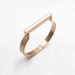 Fashion D Shape Bangle Bracelet Charm Cuff Bangles Couple Jewelry Gift