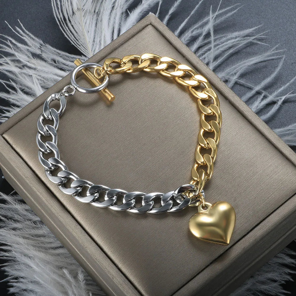 High Quality Heavy Cuban Chain Bracelet (Gold Golor | Silver Color ) - Guangzhou Mingshixuan Jewellery CO.,Ltd