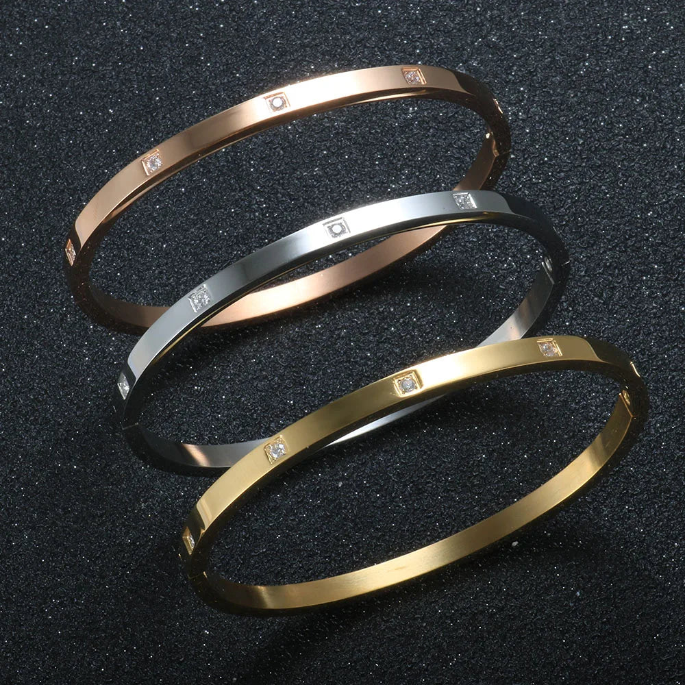 Luxury Crystal Love Bangles Cubic Zirconia Bracelets - Guangzhou Mingshixuan Jewellery CO.,Ltd