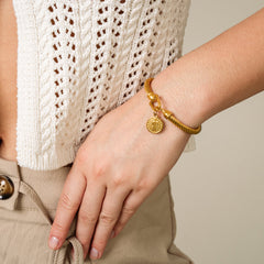 Coin Pendant Bracelet - Gold