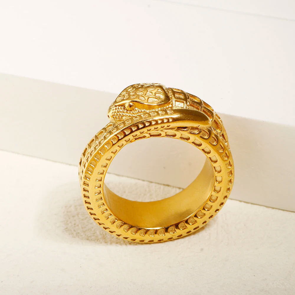 Classic Snake Round Ring Snake Scale Texture Jewelry - Guangzhou Mingshixuan Jewellery CO.,Ltd