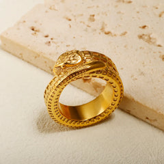 Classic Snake Round Ring Snake Scale Texture Jewelry - Guangzhou Mingshixuan Jewellery CO.,Ltd