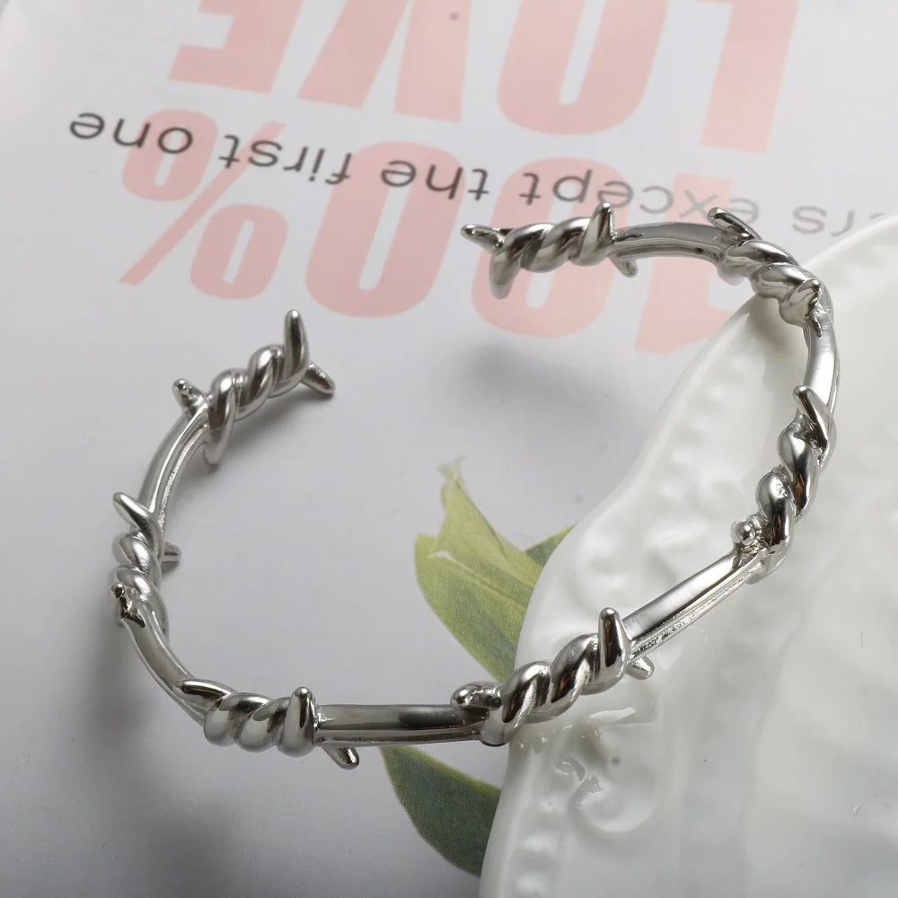 Tangled and Knotted Thorns Bangle Bracelet Open Adjustable Jewelry - Guangzhou Mingshixuan Jewellery CO.,Ltd