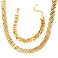 Mesh Necklace Wacthband Chain Bracelet Jewelry Set - Guangzhou Mingshixuan Jewellery CO.,Ltd