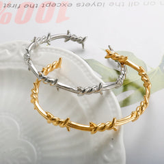 Tangled and Knotted Thorns Bangle Bracelet Open Adjustable Jewelry - Guangzhou Mingshixuan Jewellery CO.,Ltd