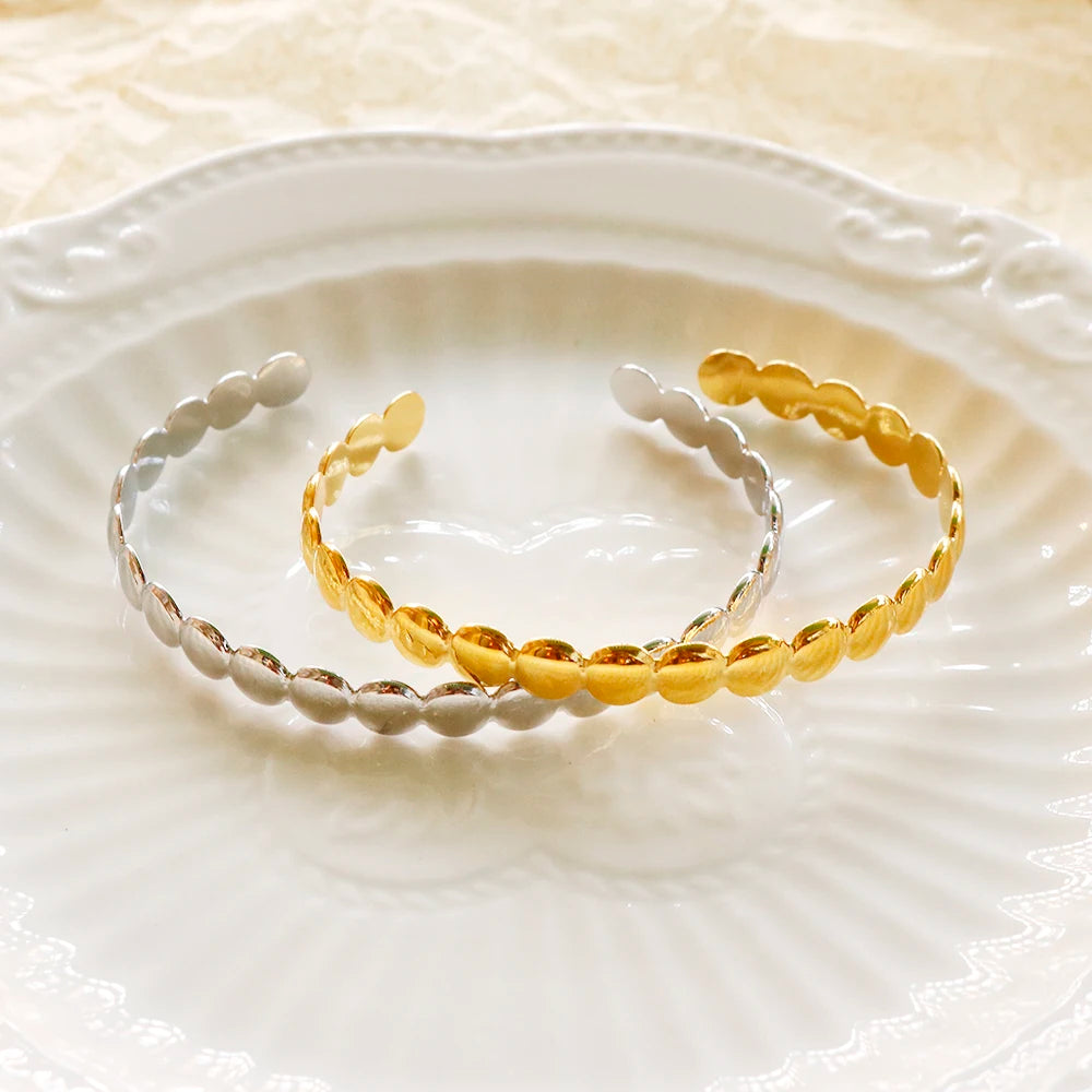 Round Ball Open Bracelet Bangle Classic Bangles Couple Fine Jewelry Gift - Guangzhou Mingshixuan Jewellery CO.,Ltd