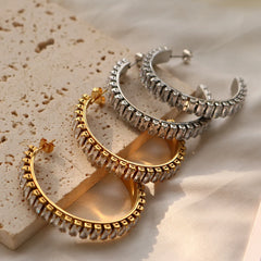 Hoop Earrings Fashion Party Jewelry Temperament Unusual Earrings Stainless Steel - Guangzhou Mingshixuan Jewellery CO.,Ltd