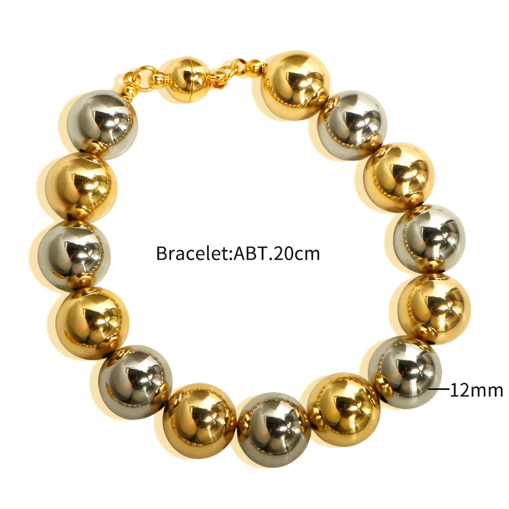 Smooth Beads Necklace Bracelet Ring Set - Guangzhou Mingshixuan Jewellery CO.,Ltd