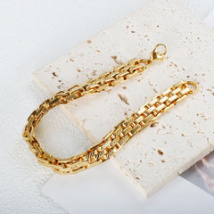 Thick Chunky Heavy Bracelet Punk Texture Link Chains Bracelets Jewelry - Guangzhou Mingshixuan Jewellery CO.,Ltd