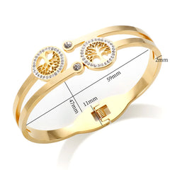 Trendy Life Tree Charm Women's Bracelet Hollow Crystal Bracelet Luxury Gift - Guangzhou Mingshixuan Jewellery CO.,Ltd