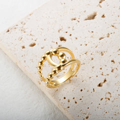 Simple Round Bead Cross Ring - Guangzhou Mingshixuan Jewellery CO.,Ltd