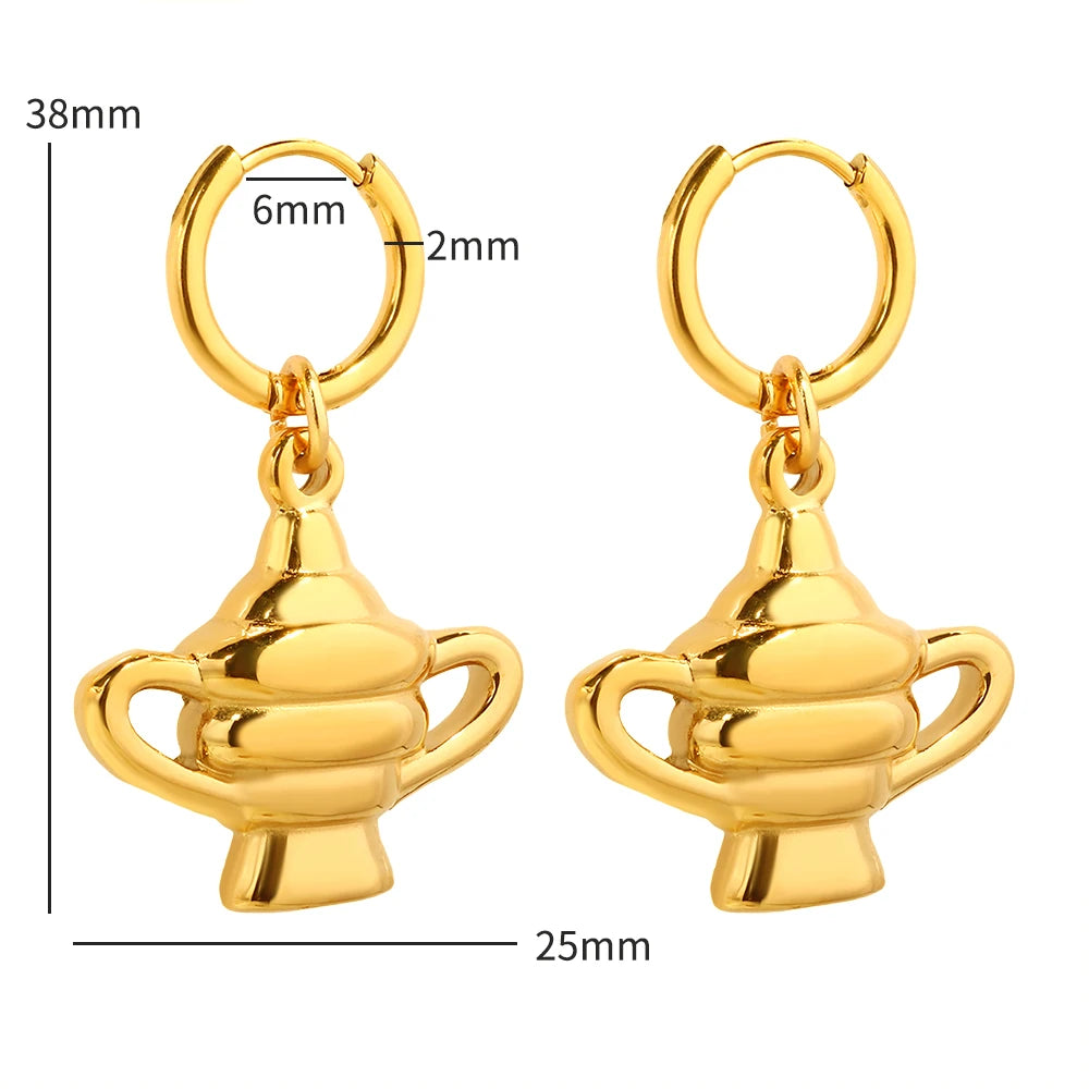 Fashion Water Bottle Pendant Earrings Necklace Set Jewelry - Guangzhou Mingshixuan Jewellery CO.,Ltd