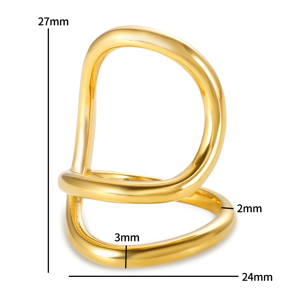 Abstract Line Twisted Vintage Finger Ring - Guangzhou Mingshixuan Jewellery CO.,Ltd