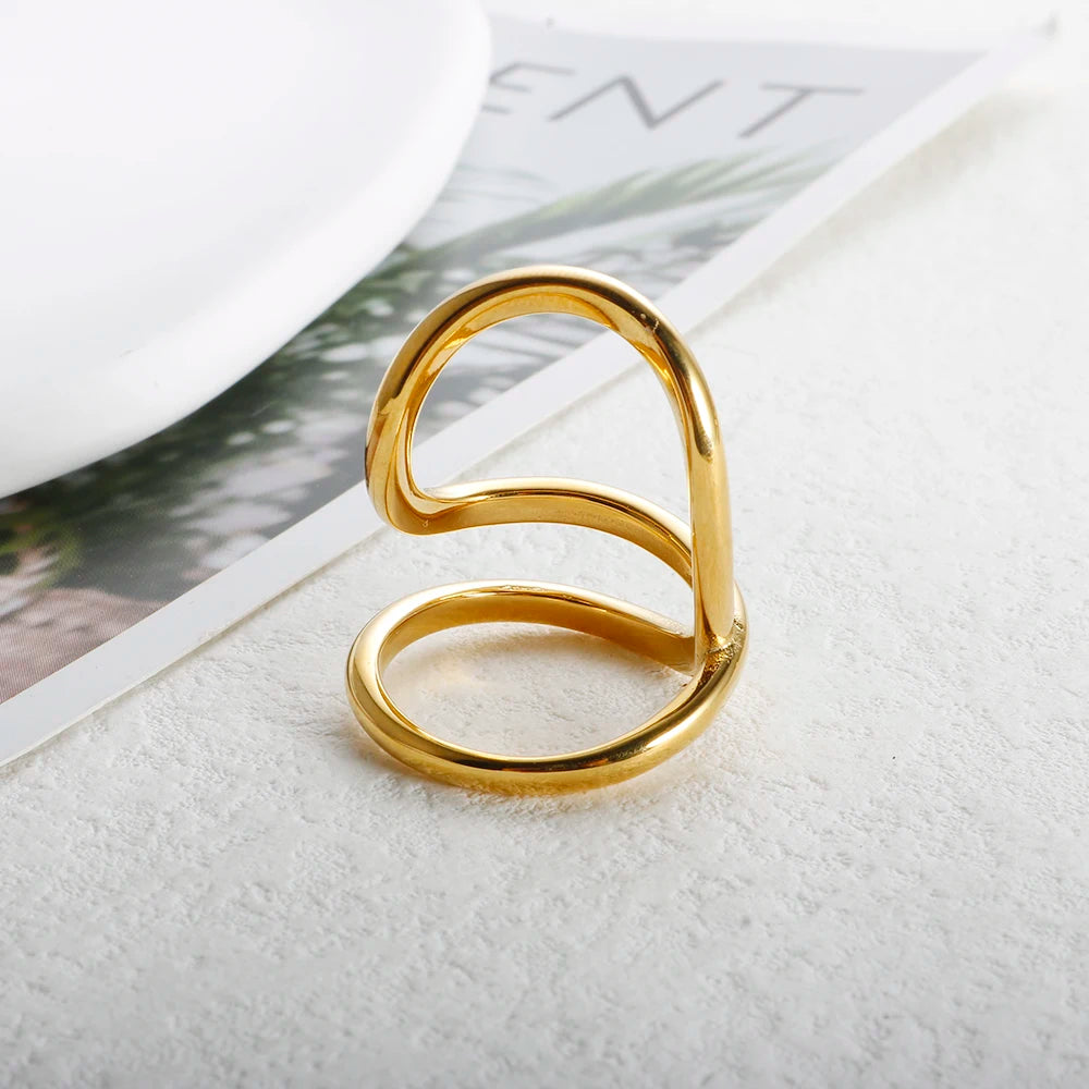 Abstract Line Twisted Vintage Finger Ring - Guangzhou Mingshixuan Jewellery CO.,Ltd