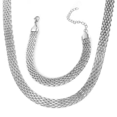 Mesh Necklace Wacthband Chain Bracelet Jewelry Set - Guangzhou Mingshixuan Jewellery CO.,Ltd