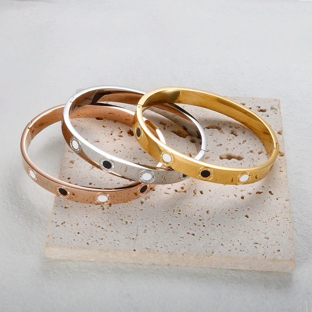 Stainless Steel Roman Numerals Bangles - Guangzhou Mingshixuan Jewellery CO.,Ltd