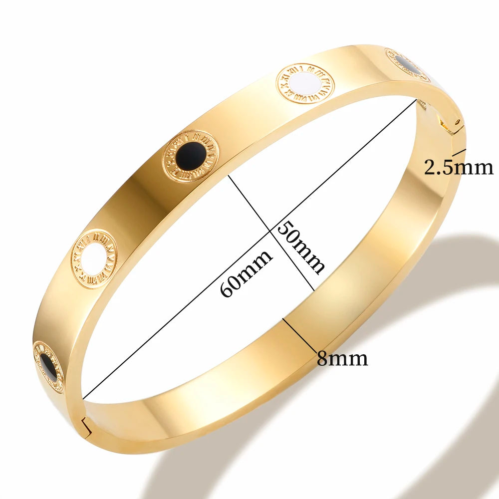 Stainless Steel Roman Numerals Bangles - Guangzhou Mingshixuan Jewellery CO.,Ltd