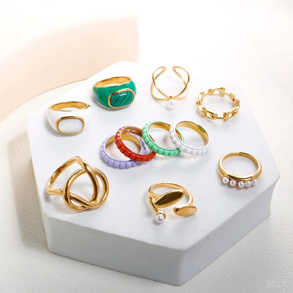 Fashion Jewelry Geometric Finger Ring - Guangzhou Mingshixuan Jewellery CO.,Ltd