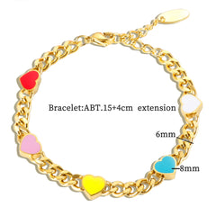 Love Grinding Chain Bracelet Colorful Thick Classic Jewelry