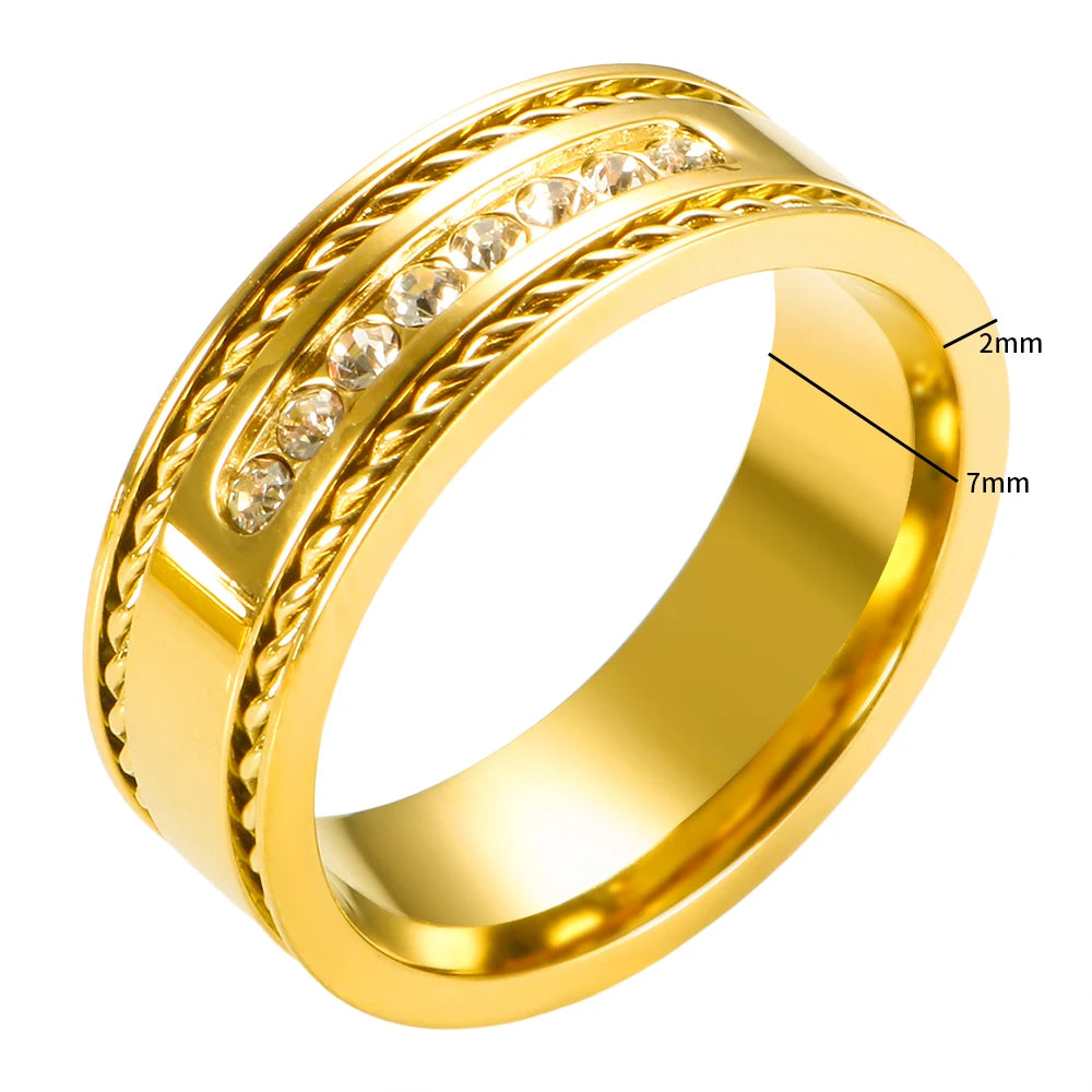 Crystal Inlay Combination Ring Luxury Personalized Jewelry - Guangzhou Mingshixuan Jewellery CO.,Ltd