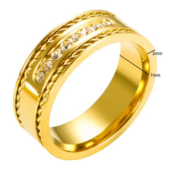 Crystal Inlay Combination Ring Luxury Personalized Jewelry - Guangzhou Mingshixuan Jewellery CO.,Ltd