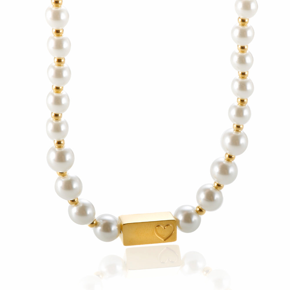 Big White Glass Pearl Chain High Quality Necklace - Guangzhou Mingshixuan Jewellery CO.,Ltd