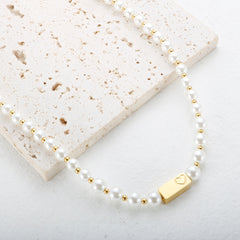 Big White Glass Pearl Chain High Quality Necklace - Guangzhou Mingshixuan Jewellery CO.,Ltd