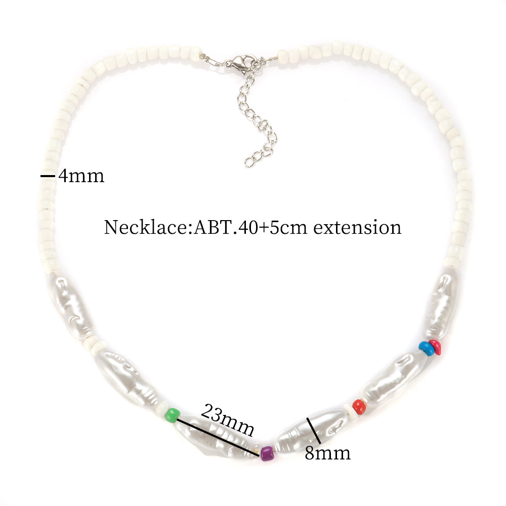 Big White Glass Pearl Chain High Quality Necklace - Guangzhou Mingshixuan Jewellery CO.,Ltd