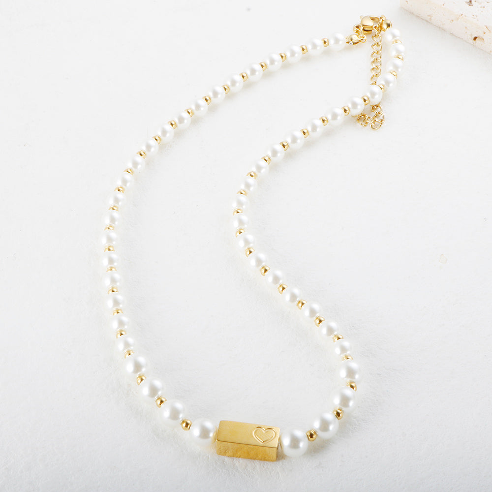 Big White Glass Pearl Chain High Quality Necklace - Guangzhou Mingshixuan Jewellery CO.,Ltd