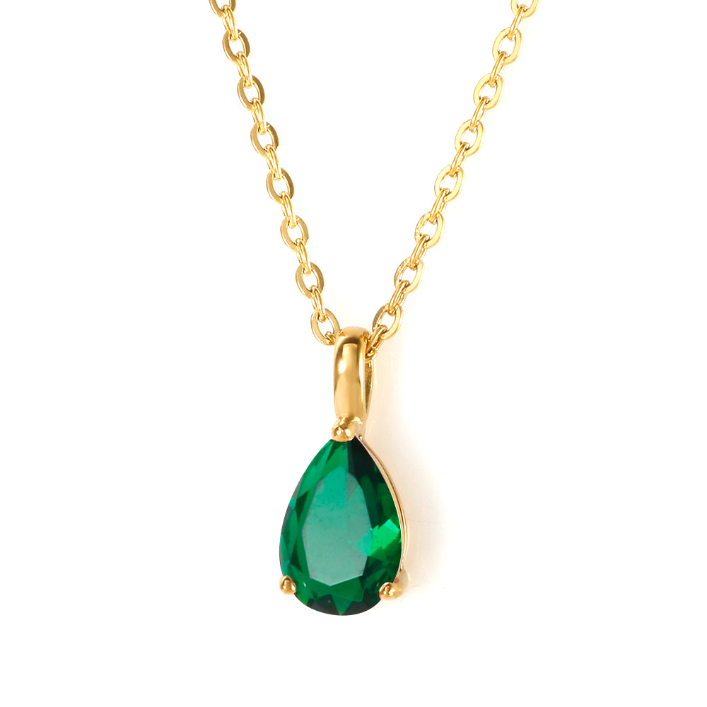 Colorful Zircon Charm Stainless Steel Necklaces - Guangzhou Mingshixuan Jewellery CO.,Ltd